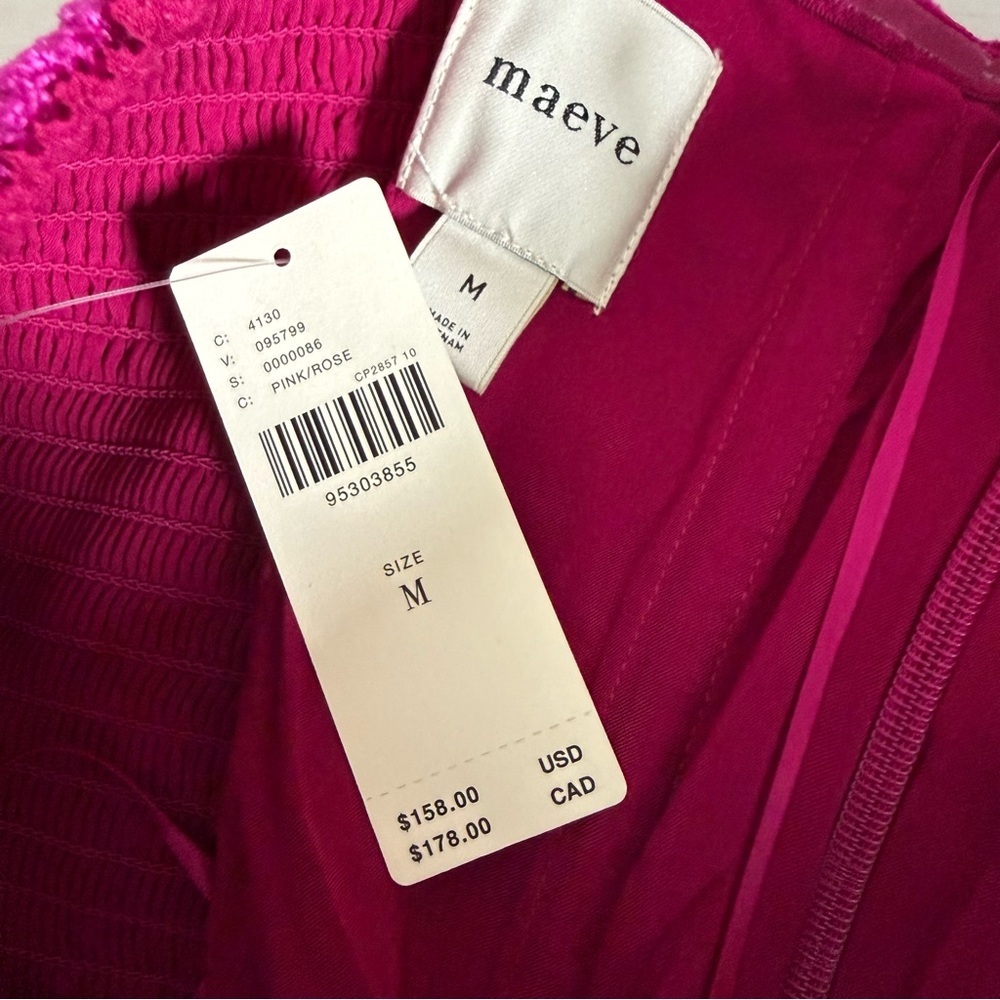 Anthropologie Maeve Pink Basque-Waist Velvet Mini Dress - Picture 2 of 8